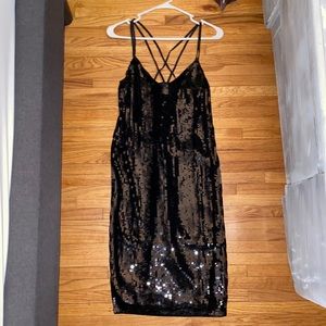 black ‘Express’ sequin dress